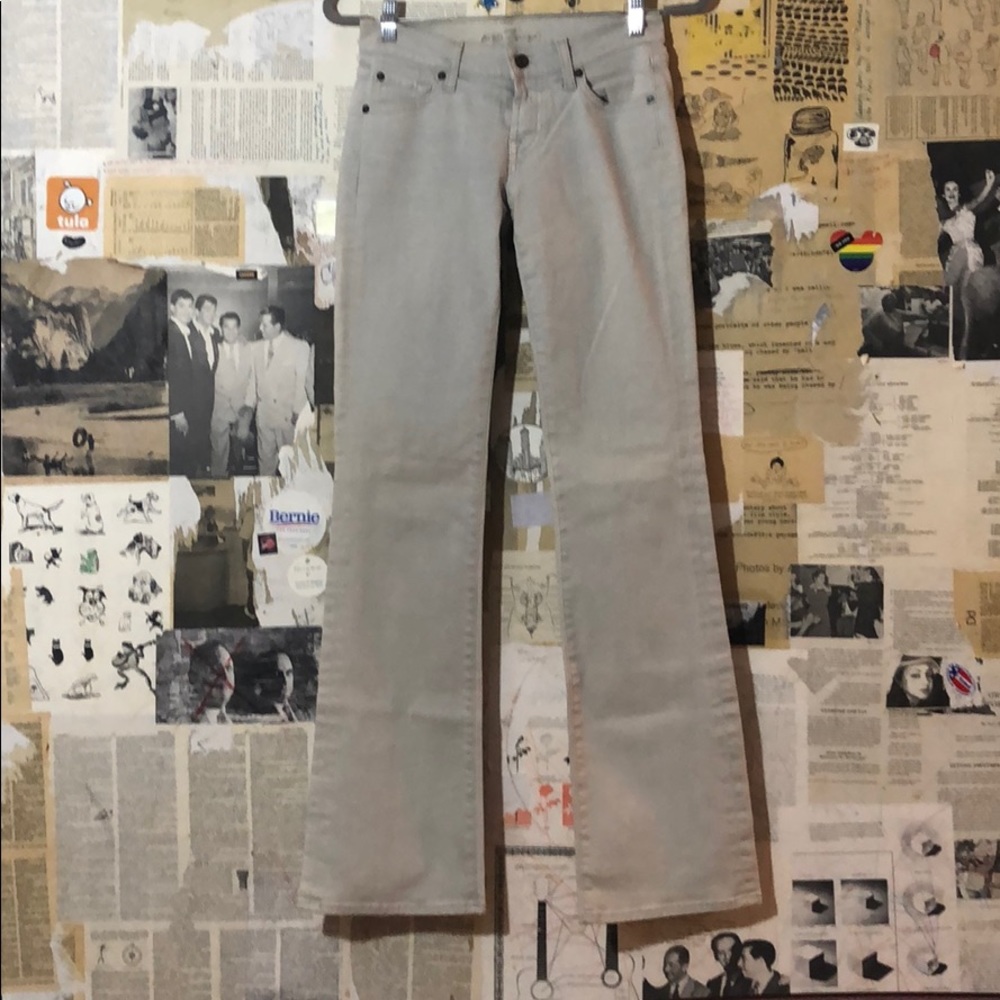 7 for all Mankind bootcut in light gray
